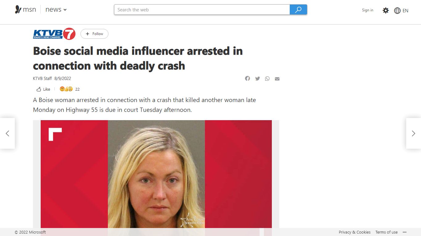 Boise social media influencer arrested in connection with deadly crash